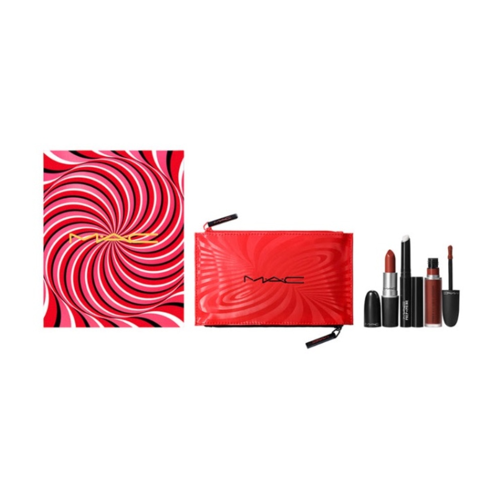 💄NIB MAC BEST KEPT SECRET LIP KIT Marrakech Powder Kiss Prep+Prime Lip Lipstick